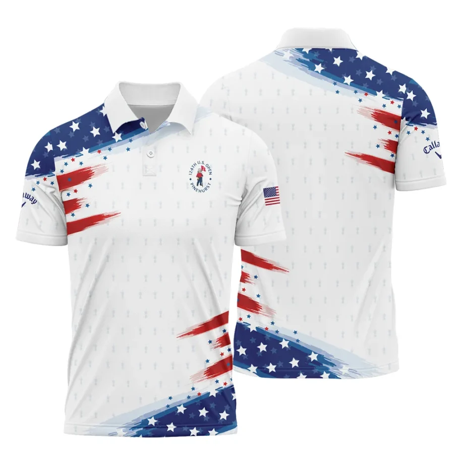 Golf Flag American Sport Love 124th U.S. Open Pinehurst Callaway Polo Shirt Style Classic