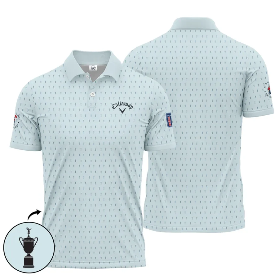 Golf Pattern Cup Light Blue Mix Green 124th U.S. Open Pinehurst Pinehurst Callaway Polo Shirt Style Classic