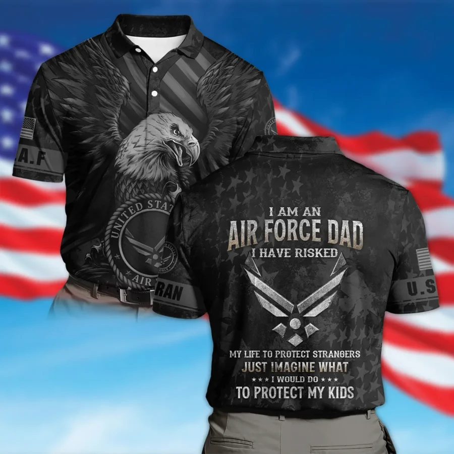 Veteran Just Imagine What I Would Do To Protect My Kids U.S. Air Force All Over Prints Polo Shirt