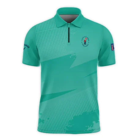 Golf Sport Pattern Green Mix Color 124th U.S. Open Pinehurst Callaway Zipper Polo Shirt Style Classic