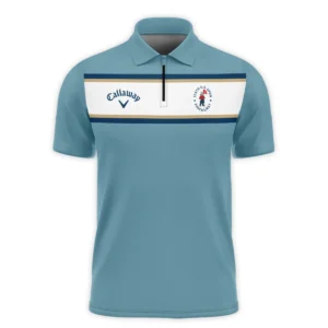 124th U.S. Open Pinehurst Golf Sport Mostly Desaturated Dark Blue Yellow Callaway Polo Shirt Style Classic