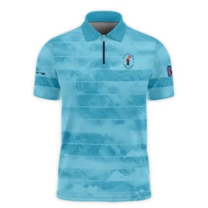 Cobra Golf 124th U.S. Open Pinehurst Blue Abstract Background Line Polo Shirt Style Classic