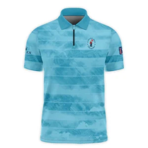 Rolex 124th U.S. Open Pinehurst Blue Abstract Background Line Polo Shirt Style Classic