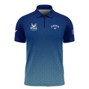 Golf Sport Pattern Blue Sport Uniform 2024 PGA Championship Valhalla Callaway Vneck Polo Shirt Style Classic