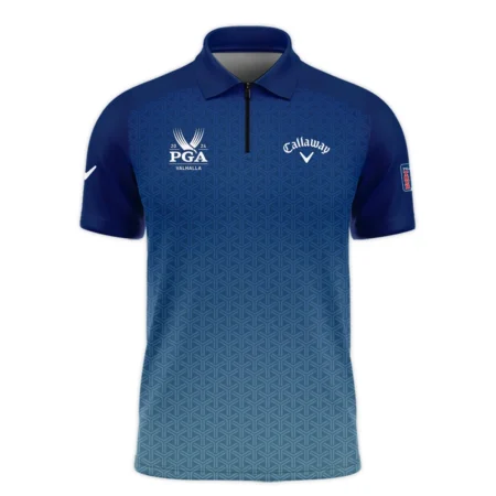 Golf Sport Pattern Blue Sport Uniform 2024 PGA Championship Valhalla Callaway Zipper Polo Shirt Style Classic