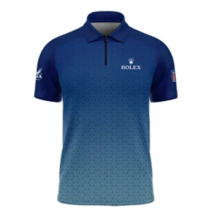 Golf Sport Pattern Blue Sport Uniform 2024 PGA Championship Valhalla Rolex Vneck Polo Shirt Style Classic