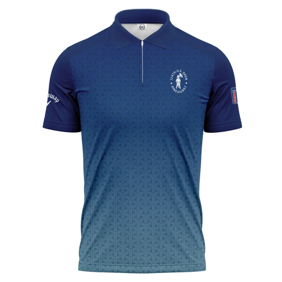 Sport Gradiend Blue Mix Color 124th U.S. Open Pinehurst Pinehurst Callaway Zipper Polo Shirt Style Classic