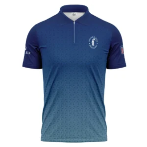 Sport Gradiend Blue Mix Color 124th U.S. Open Pinehurst Pinehurst Rolex Vneck Polo Shirt Style Classic