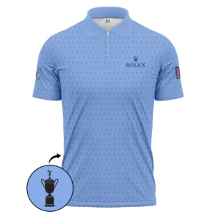 Golf Pattern Cup Blue 124th U.S. Open Pinehurst Pinehurst Rolex Vneck Polo Shirt Style Classic