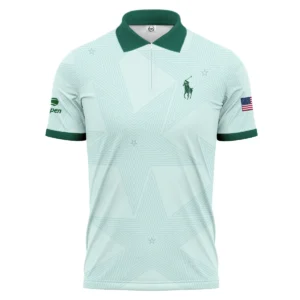 Tennis Pattern Star Light Green US Open Tennis Ralph Lauren Polo Shirt Style Classic