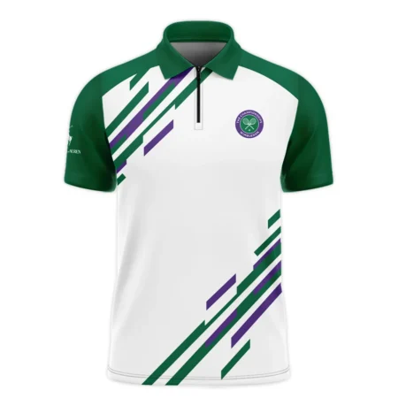 Tennis Love Green Mix Wimbledon Championships Champions Ralph Lauren Performance Zipper Polo Shirt