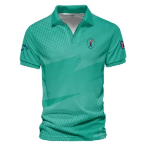 Golf Sport Pattern Green Mix Color 124th U.S. Open Pinehurst Callaway Style Classic, Short Sleeve Round Neck Polo Shirt