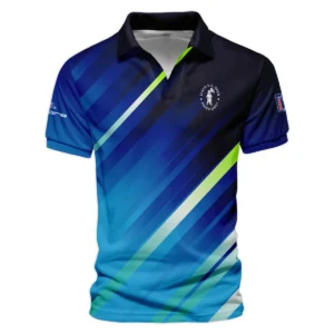 Cobra Golf 124th U.S. Open Pinehurst Green Dark Blue Gradient Abstract Yellow Style Classic, Short Sleeve Round Neck Polo Shirt