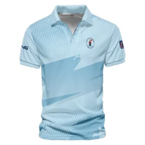 124th U.S. Open Pinehurst Ping Light Blue Backgound Style Classic, Short Sleeve Round Neck Polo Shirt