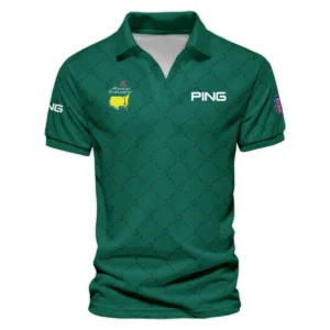 Golf Sport Pattern Color Green Mix Black Masters Tournament Ping Zipper Polo Shirt Style Classic