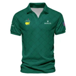 Golf Sport Pattern Color Green Mix Black Masters Tournament Rolex Zipper Polo Shirt Style Classic