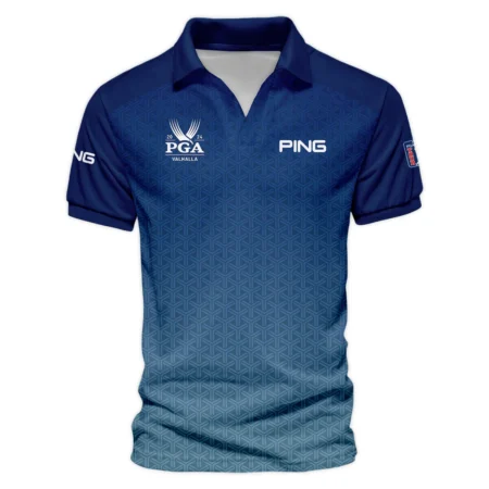 Golf Sport Pattern Blue Sport Uniform 2024 PGA Championship Valhalla Ping Vneck Polo Shirt Style Classic