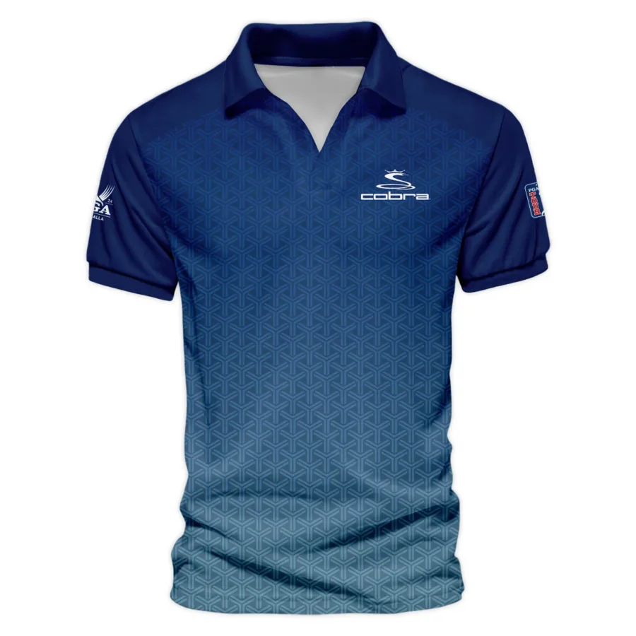 Golf Sport Pattern Blue Sport Uniform 2024 PGA Championship Valhalla Cobra Golf Vneck Polo Shirt Style Classic