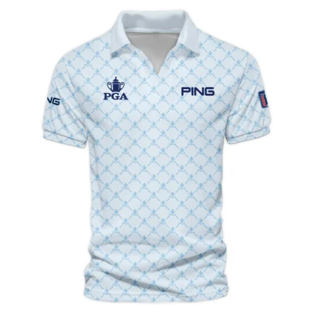 Golf Sport Pattern Light Blue Style 2024 PGA Championship Valhalla Ping Vneck Polo Shirt Style Classic