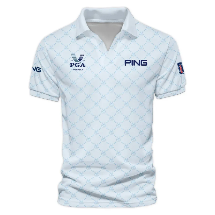 Golf Sport Pattern Light Blue Sport 2024 PGA Championship Valhalla Ping Vneck Polo Shirt Style Classic