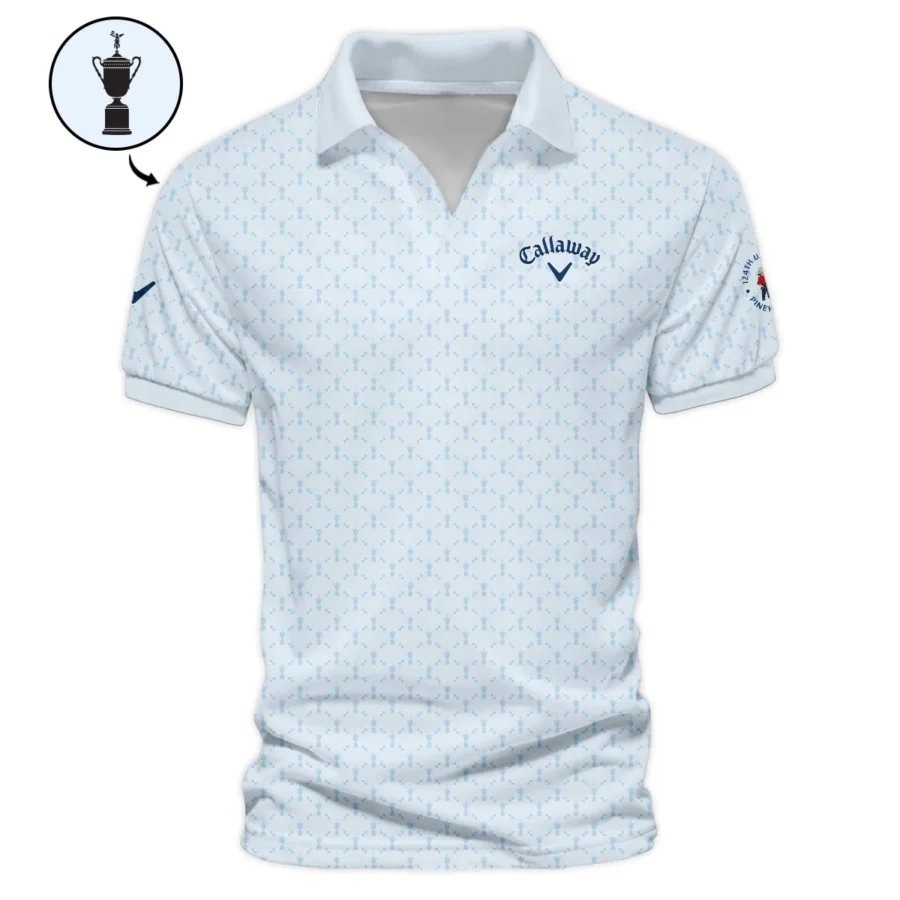 Golf Sport Pattern Blue Sport Uniform 124th U.S. Open Pinehurst Callaway Vneck Polo Shirt Style Classic