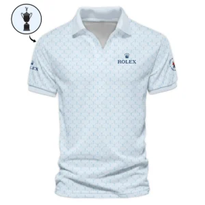 Golf Sport Pattern Blue Sport Uniform 124th U.S. Open Pinehurst Rolex Zipper Polo Shirt Style Classic