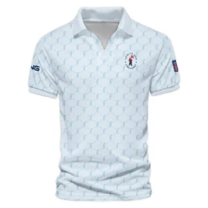 Golf Sport Pattern Light Blue Style 124th U.S. Open Pinehurst Ping Zipper Polo Shirt Style Classic