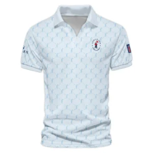 Golf Sport Pattern Light Blue Style 124th U.S. Open Pinehurst Rolex Zipper Polo Shirt Style Classic