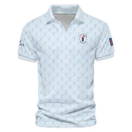 Golf Sport Pattern Light Blue Style 124th U.S. Open Pinehurst Rolex Vneck Polo Shirt Style Classic