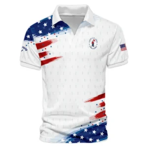 Golf Flag American Sport Love 124th U.S. Open Pinehurst Callaway Zipper Polo Shirt Style Classic