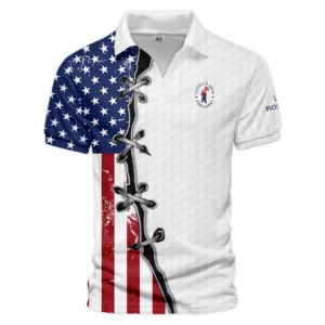 Golf Flag American Pattern Ball 124th U.S. Open Pinehurst Pinehurst Rolex Zipper Polo Shirt Style Classic