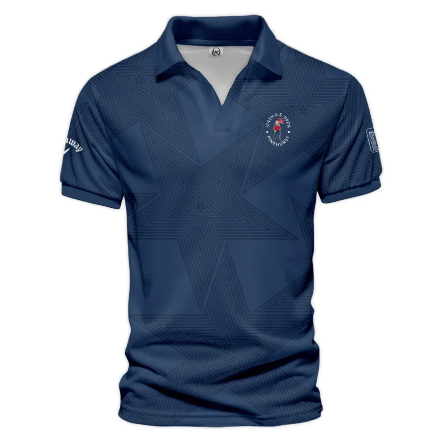 Golf Sport Navy Star 124th U.S. Open Pinehurst Pinehurst Callaway Vneck Polo Shirt Style Classic