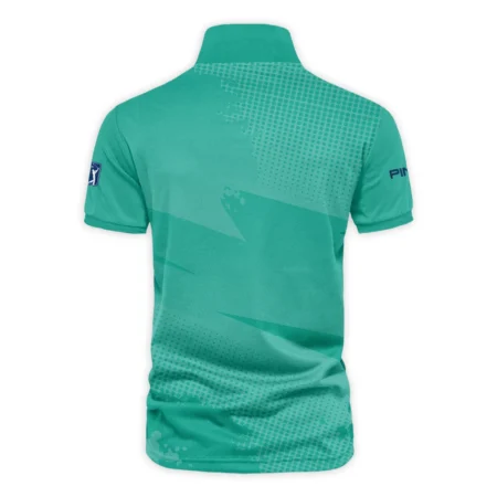 Golf Sport Pattern Green Mix Color 124th U.S. Open Pinehurst Ping Vneck Polo Shirt Style Classic