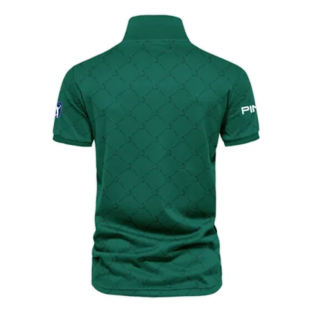 Golf Sport Pattern Color Green Mix Black Masters Tournament Ping Vneck Polo Shirt Style Classic