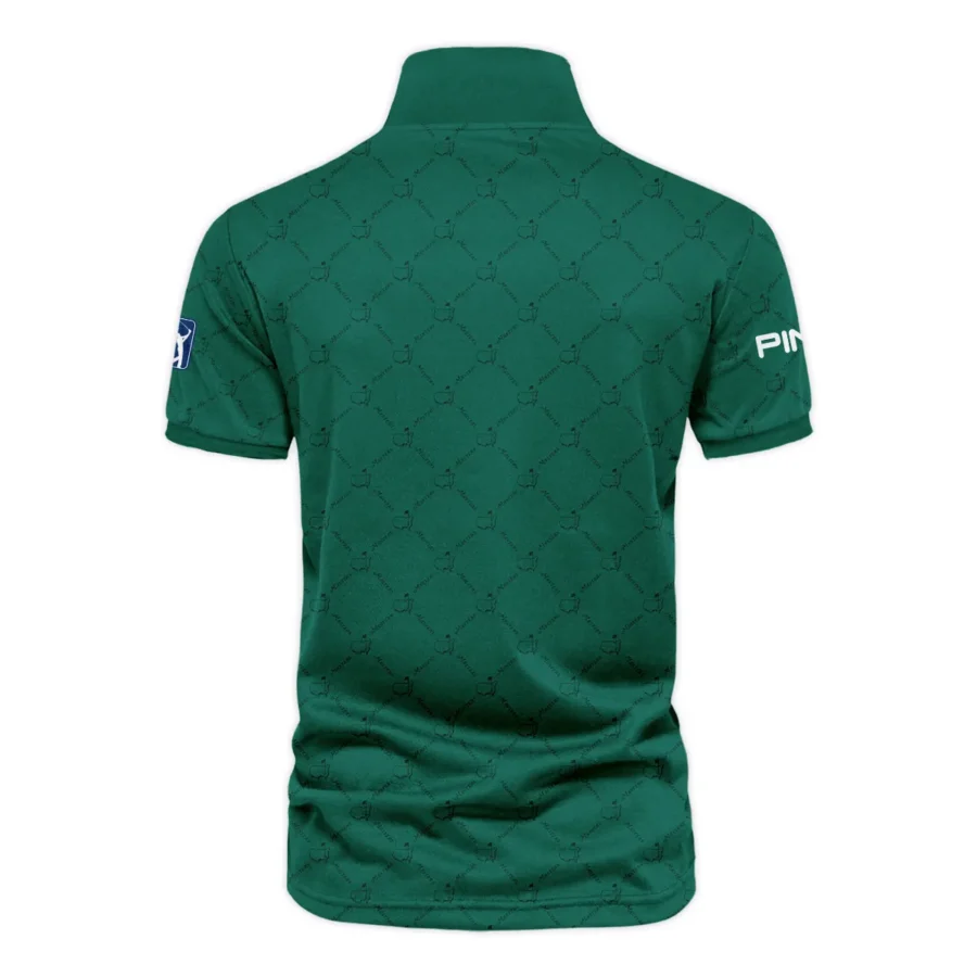 Golf Sport Pattern Color Green Mix Black Masters Tournament Ping Vneck Polo Shirt Style Classic