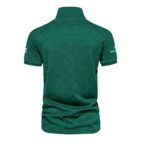 Golf Sport Pattern Color Green Mix Black Masters Tournament Rolex Vneck Polo Shirt Style Classic