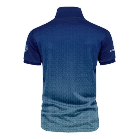 Golf Sport Pattern Blue Sport Uniform 2024 PGA Championship Valhalla Rolex Vneck Polo Shirt Style Classic