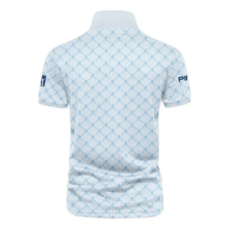 Golf Sport Pattern Light Blue Style 2024 PGA Championship Valhalla Ping Vneck Polo Shirt Style Classic