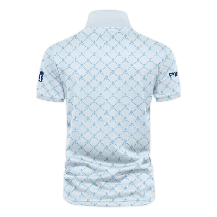 Golf Sport Pattern Light Blue Style 2024 PGA Championship Valhalla Ping Vneck Polo Shirt Style Classic