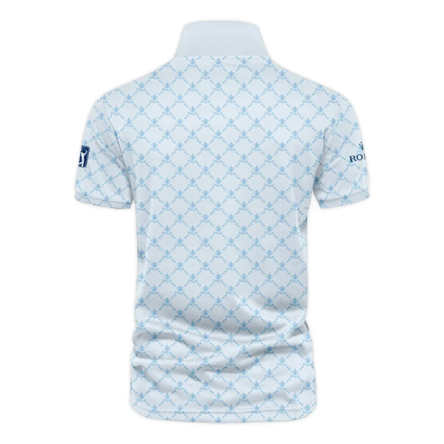 Golf Sport Pattern Light Blue Style 2024 PGA Championship Valhalla Rolex Vneck Polo Shirt Style Classic