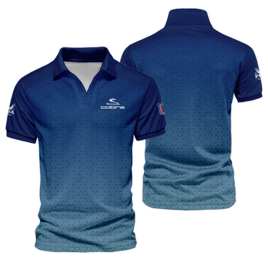 Golf Sport Pattern Blue Sport Uniform 2024 PGA Championship Valhalla Cobra Golf Vneck Polo Shirt Style Classic