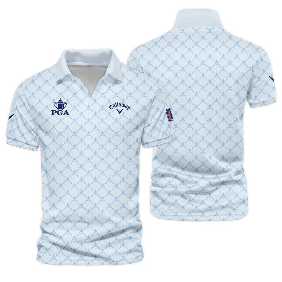 Golf Sport Pattern Light Blue Style 2024 PGA Championship Valhalla Callaway Vneck Polo Shirt Style Classic