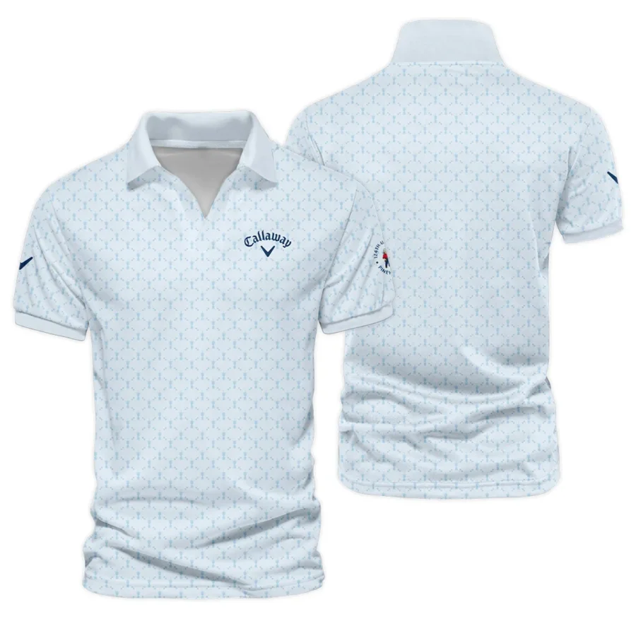 Golf Sport Pattern Blue Sport Uniform 124th U.S. Open Pinehurst Callaway Vneck Polo Shirt Style Classic