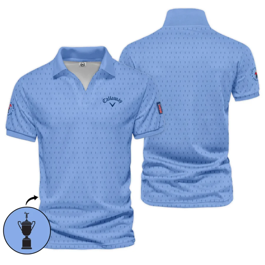 Golf Pattern Cup Blue 124th U.S. Open Pinehurst Pinehurst Callaway Vneck Polo Shirt Style Classic