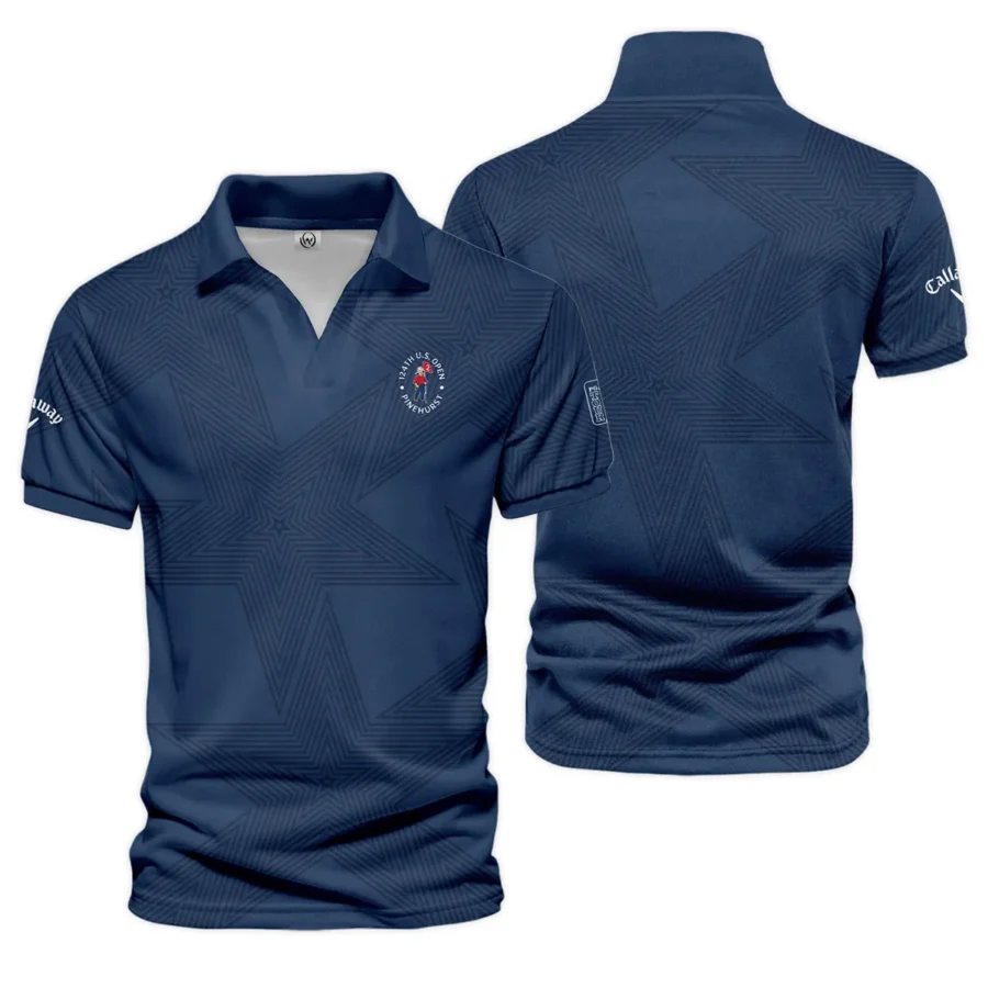 Golf Sport Navy Star 124th U.S. Open Pinehurst Pinehurst Callaway Vneck Polo Shirt Style Classic