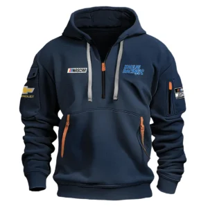 Classic Fashion Kaulig Racing Nascar Cup Series Color Black Hoodie Half Zipper