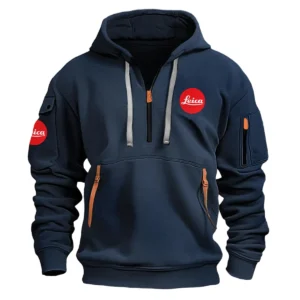 Leica Classic Fashion Photography Videography Color Gray Hoodie Half Zipper