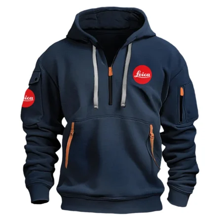 Leica Classic Fashion Photography Videography Color Navy Hoodie Half Zipper