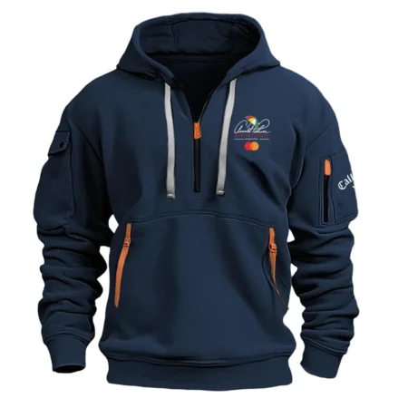 Navy Color Callaway Fashion Hoodie Half Zipper Arnold Palmer Invitational Gift For Fans