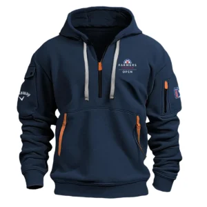 Navy Color Callaway Fashion Hoodie Half Zipper Farmers Insurance Open Gift For Fans